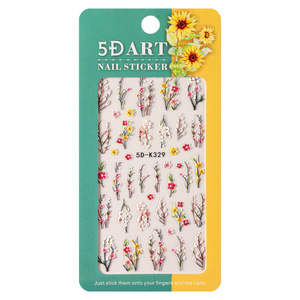 3 Hojas de Adhesivos de <span class=keywords><strong>Uñas</strong></span> 3D con Relieve de Resina de <span class=keywords><strong>Flores</strong></span> <span class=keywords><strong>Hawaianas</strong></span> de Orquídeas y Lirios Coloridos para Mujer, Primavera Verano - Product Image 3