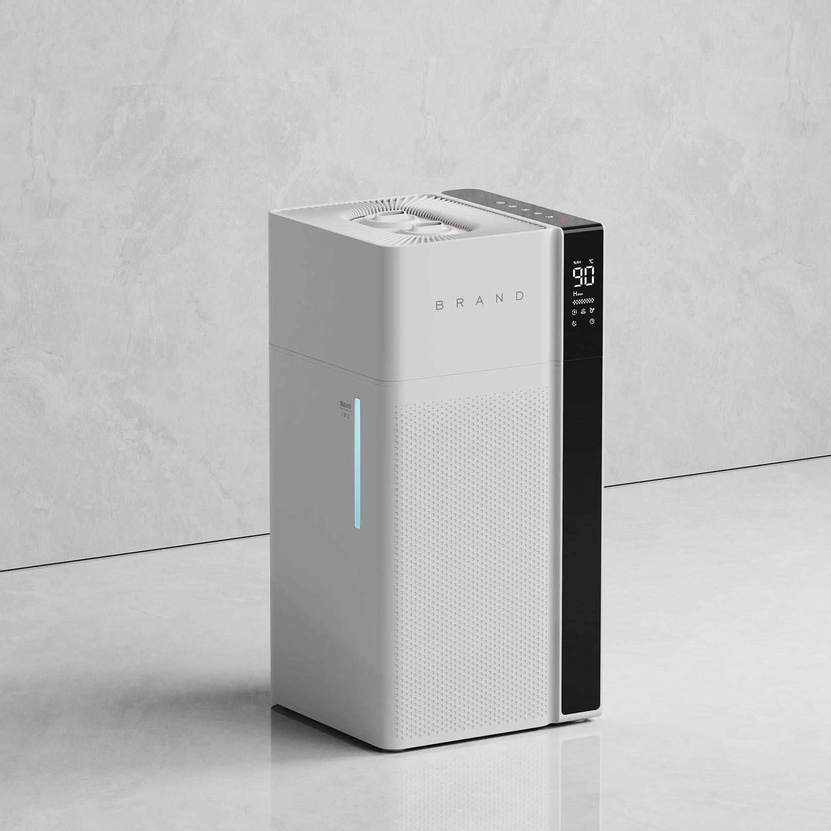 Electric 18L Intelligent Ultrasonic Cool/Warm Mist Humidifier Remote Control Floor Standing Air Purifier Sterilization for