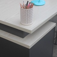 Escritorio de ordenador de personal de 1,2 m moderno y duradero en color claro, madera de melamina, precio de fábrica, escritorio de oficina de tamaño pequeño