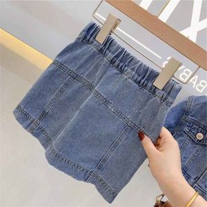 Conjuntos de Ropa de Mezclilla para Niñas al por Mayor, Vestidos Casuales de Verano, Dulces y Sólidos, 100% Algodón - Product Image 5