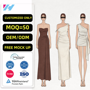 <span class=keywords><strong>Venta</strong></span> al por Mayor <span class=keywords><strong>de</strong></span> <span class=keywords><strong>Vestidos</strong></span> Largos Elegantes <span class=keywords><strong>de</strong></span> Moda para Mujer, Diseño Personalizado OEM, con un Hombro Descubierto <span class=keywords><strong>y</strong></span> Fruncido - Product Image 1