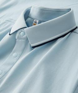 Penjualan terlaris kaus Polo kaus Golf Logo kustom untuk pria kaus Polo pola Solid kain rajut kaus anak laki-laki lengan pendek kasual - Product Image 6