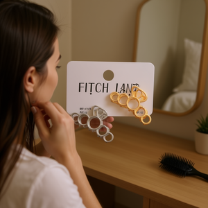 Pince à cheveux Angelina 7,5 cm, clip métallique circulaire pour femmes, accessoire de coiffure - Product Image 2