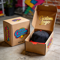 Boîtes en carton rectangulaires personnalisées pour la marque Barbas Hats, vente en gros, emballage de casquettes, boîte personnalisée pour casquette de baseball