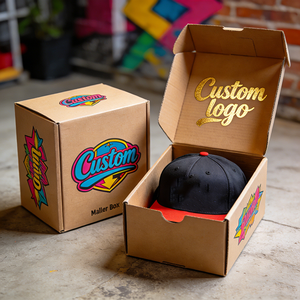 Boîtes en carton rectangulaires personnalisées pour la marque Barbas Hats, vente en gros, emballage <span class=keywords><strong>de</strong></span> casquettes, boîte personnalisée pour casquette <span class=keywords><strong>de</strong></span> baseball - Product Image 1