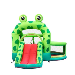Château <span class=keywords><strong>gonflable</strong></span> personnalisé en forme de <span class=keywords><strong>grenouille</strong></span> avec toboggan, en PVC, pour enfants, idéal pour les fêtes en extérieur et la location - Product Image 2