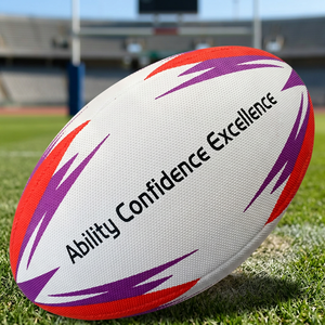 Balón de Rugby Personalizado para Entrenamiento, Caucho Sintético Premium de Larga Duración, Disponible en Tallas 3, 4 y 5 para Niños, Jóvenes y Adultos - Product Image 1