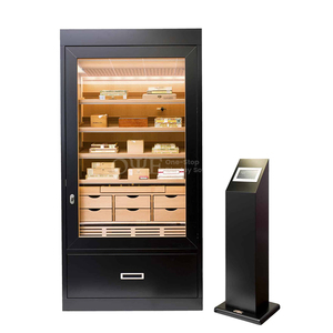 Gabinete humidor <span class=keywords><strong>de</strong></span> cigarros <span class=keywords><strong>de</strong></span> doble puerta <span class=keywords><strong>de</strong></span> madera <span class=keywords><strong>de</strong></span> <span class=keywords><strong>cedro</strong></span> español, luz led, 4000 capacidad para cigarros, gabinete humidor, escaparate <span class=keywords><strong>de</strong></span> tienda <span class=keywords><strong>de</strong></span> humo - Product Image 2