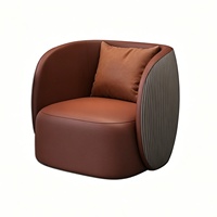 Ensemble de fauteuils en cuir minimalistes pour centre d'exposition, salon de beauté, réception et salle de réunion - Aucun assemblage requis