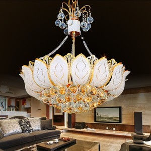 Creative Crystal Chandelier, Simple Glass Square Dimming Adjustable Height Decorative Bed Ceiling Lamp, For Bar Aisle Studying Bedroom Gift (Color : Gold, Size : 3 Color Light - View #10