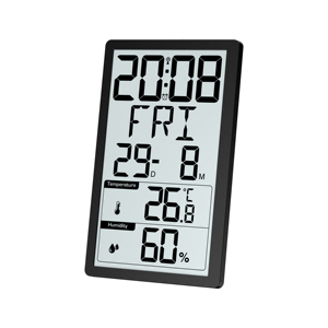 LCD Đồng hồ treo tường với nhiệt độ trong nhà và độ ẩm <span class=keywords><strong>mini</strong></span> kỹ thuật số Đồng Hồ Báo Thức Lớn hiện đại đồng hồ báo thức - Product Image 1
