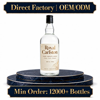 Bouteille en verre standard de 700 ml, vodka, marque privée, spiritueux de céréales distillés, vente en gros d'usine