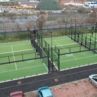 Terrain de padel panoramique intérieur et extérieur, classique, pour entreprises, achat en gros