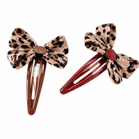 Daou – Pinces à cheveux léopard de 7 cm avec nœud, élégantes et durables, accessoires de coiffure pour filles et femmes