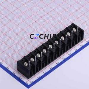 HB9500-9.5-9P Barrier Terminal Block Through hole Component (THT),P=9.5mm Connector Three Sides 9.5mm 1x9P Straight Pin - Product Image 2