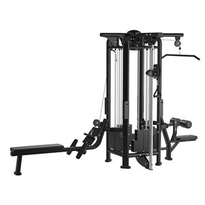 Équipement de fitness de gymnastique intérieure commerciale Machine à <span class=keywords><strong>double</strong></span> <span class=keywords><strong>poulie</strong></span> à 4 stations pour la <span class=keywords><strong>musculation</strong></span> de l'entraînement des jambes des bras de poitrine - Product Image 1