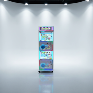Machine à grue à capsules transparente mini avancée avec accepteur de billets pour centre de jeux et récompenses, cadeau électronique anglais pour enfants de 8 ans et plus - Product Image 2