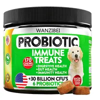 WANZIBEI-सभी-प्राकृतिक उन्नत कुत्ते प्रोबायोटिक्स Chews के साथ कुत्तों के लिए Prebiotics और कद्दू सामयिक दस्त और आंत्र समर्थन