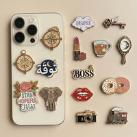 Autocollants de téléphone en métal rose à expédition rapide, accessoires de téléphone adhésifs mignons personnalisés en usine pour filles