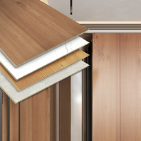 Panneau mural moderne imperméable et ignifuge en PVC WPC Panneau à lamelles cannelées composite en plastique et bois pour revêtement d'hôtel intérieur TV