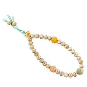 Bodhi Seed Charm Phone <b>Chain</b> Lucky Cat Style Hand Polished Natural Women's Wrist Anti Loss <b>Rope</b> Jewelry - Product Image 5