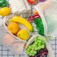 Katoen Mesh Herbruikbare Produceren, Recyclebare Verpakking Machine Wasbare Duurzaam Fruit/Groente Mesh Netto Zak