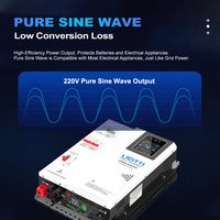 Inverter Hybrid AC Gelombang Sinus Murni 48V Split Phase 5000W Efisiensi Tinggi untuk Penggunaan Tenaga Surya Rumah Tangga