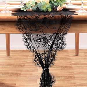 <span class=keywords><strong>Runner</strong></span> da Tavola in Pizzo Bianco 29,5 X 118 Pollici, Decorazione Rustica Boho per Matrimoni, Addii al Nubilato, Cene e Feste - Product Image 5