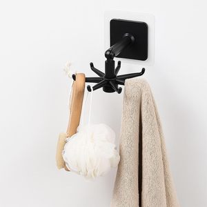 360 Degree Rotatable PP Self-adhesive Six Claw <b>Hook</b> Single Kitchen Spatula Spoon Wall Mounted Storage Hanger <b>for</b> Tools - Product Image 4