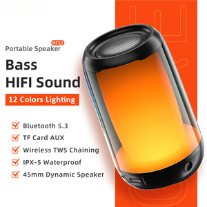 HF22 pour 5.3 RGB 1000-2000mAh Batterie <span class=keywords><strong>HIFI</strong></span> Barre de son Prise en charge de la carte TF IPX5 Étanche Haut-parleur portable pour voiture - Product Image 2