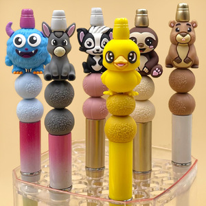 Nuevas llegadas: Cuentas focales de silicona 3D creativas con forma de gambá para la fabricación de bolígrafos, llaveros y joyas. - Product Image 5