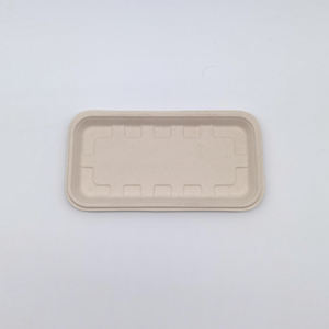 Compostable çevre yeşil biyolojik olarak parçalanabilir Bagasse meyve tepsisi tek kullanımlık gıda kağıt tepsisi - Product Image 6