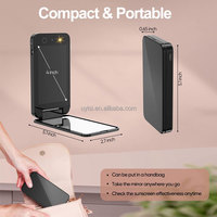 Uyisi Caméra UV portable pliable double face Détection de protection solaire faciale Retrait du maquillage Test de protection solaire Mini miroir visible
