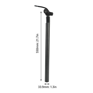<span class=keywords><strong>Tige</strong></span> <span class=keywords><strong>de</strong></span> <span class=keywords><strong>Selle</strong></span> Amortie pour Vélo Électrique en Alliage d'Aluminium, Conception Rabattable, Noir - Product Image 2