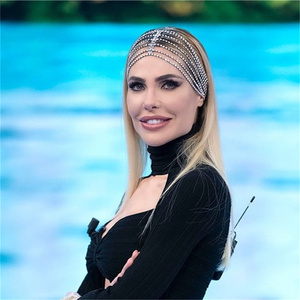 Chất Lượng Cao Đa Hệ Thống Thoát Nước Kim Cương Hợp Thời Trang Tóc Ban Nhạc Sáng Bóng Pha Lê Headband Hat Bridal Mũ Nón Đồ Trang Sức Quần Vợt Tóc Chuỗi - Product Image 4