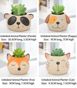 Maceta de Cerámica con Diseño de Dibujos Animados, Maceta Esmaltada para Suculentas, Contenedor con Forma de Animal para Escritorio, Hogar y Jardín - Product Image 6