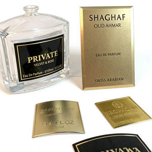 Personalizado 3D impreso autoadhesivo impermeable oro estampado vinilo Número de serie pegatina QR/Bar/UPC códigos Logo etiquetas para velas - Product Image 1