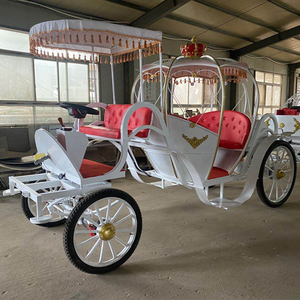 Carruaje de Caballos Eléctrico para Bodas, Blanco, Estilo Cenicienta, Carros de Caballos para Maratón, Transporte Especial Holandés - Product Image 3