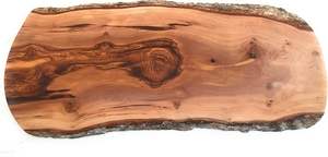 Planche à charcuterie en bois d'olivier rustique faite à la main avec bord vivant, extra large 24 pouces, plateau <span class=keywords><strong>de</strong></span> service à découper, cadeau unique - Product Image 2