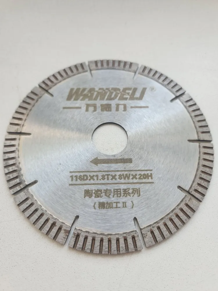 116dx1.8tx8wx20h Tile Ceramic Cutting Disc for Wandeli QX-ZD-1200