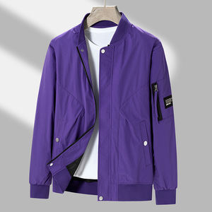 Chaqueta de trabajo con logotipo personalizado, chaqueta bomber americana bordada, uniforme de béisbol holgado para hombre, primavera y verano, para parejas. - Product Image 2