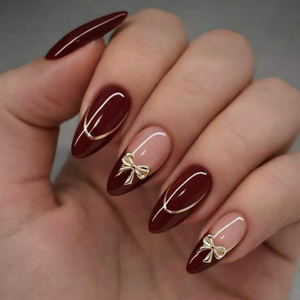 Uñas Postizas Elegantes de Uso Diario, Color Rosa, Diseño de Ojo de Gato, Lazo y Corazón, Acrílicas, Reutilizables, para Fiesta, 24 Piezas - Product Image 2