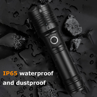Lampe torche tactique haute puissance Helius P50 rechargeable avec affichage numérique, zoom télescopique, étanche IP65, pour la chasse en extérieur