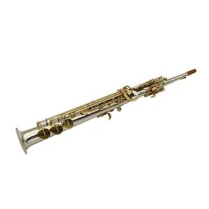 Fabricante profissional de instrumentos musicais que vende saxofone soprano OEM para corpo de cuproníquel por atacado