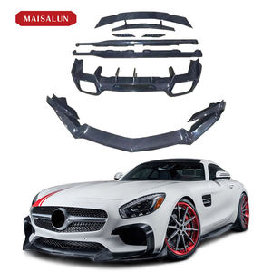 Kit fibra di carbonio di fascia alta stile RZ per Mercedes-Benz AMG <span class=keywords><strong>GT</strong></span> <span class=keywords><strong>2018</strong></span> 2019 2020 con gonna anteriore lato lato lato del labbro diffusore posteriore - Product Image 1
