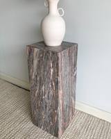 Cube en onyx de marbre naturel, décoration d'intérieur, table basse en onyx vert, socle en marbre
