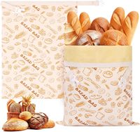 Lot de 2 sacs à pain en cire d'abeille pour pain au levain fait maison - Sacs réutilisables en lin biologique avec doublure en coton pour pain au levain naturel à la cire d'abeille