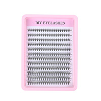 Cils colorés doux 30P, naturels et faciles à poser, cils multicolores pour fêtes, outil de maquillage pour les yeux, cils russes bouclés