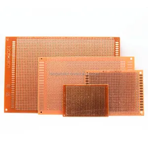 แผงวงจรพิมพ์5X7/7X9/9X15/12X18cm บอร์ดพีซีด้านเดียวบอร์ดสากลสำหรับการทดลอง DIY Breadboard 2.54mm PCB