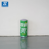Bouteille de boisson gonflable personnalisée en forme de Sprite avec sangle, idéale pour la promotion de rue, la publicité de marque et les événements.
